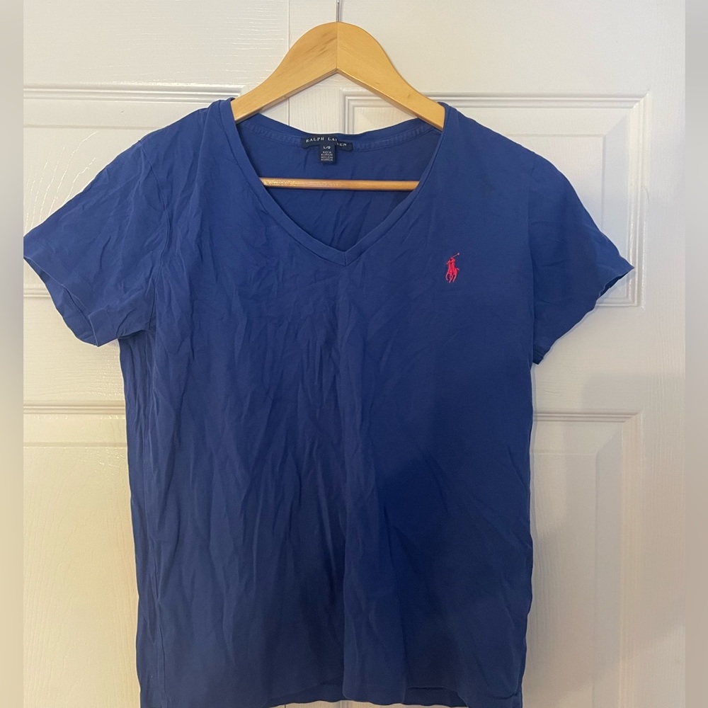 Ralph Lauren Women Blue T-shirt.